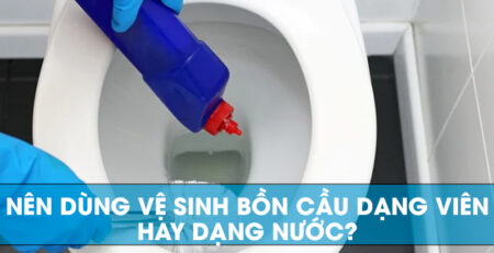 Nên dùng vệ sinh bồn cầu dạng viên hay dạng nước?